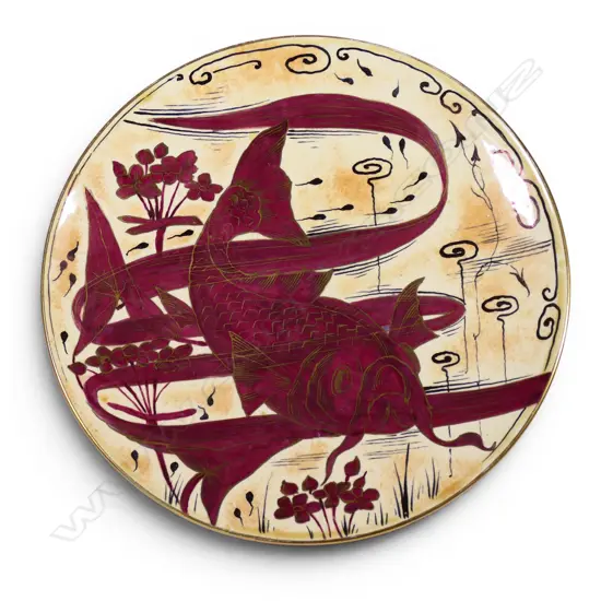 A Doulton Burslem lustre plate,