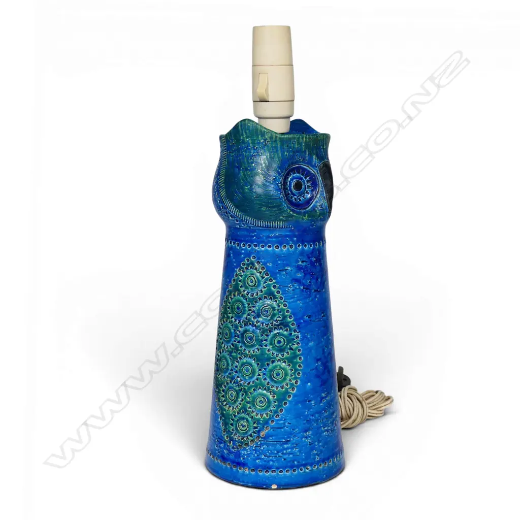 A mid-century Bitossi owl lamp base, Image 1++