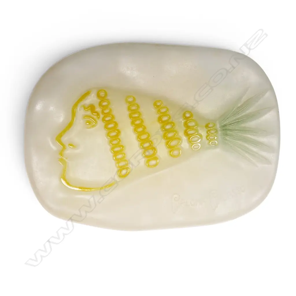A Daum 'Pineapple Girl' designed by Paloma Picasso pate de verre art glass plaque, Image 1++