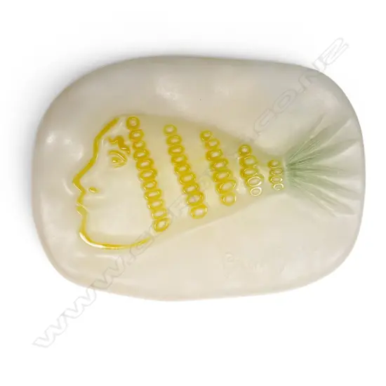 A Daum 'Pineapple Girl' designed by Paloma Picasso pate de verre art glass plaque,