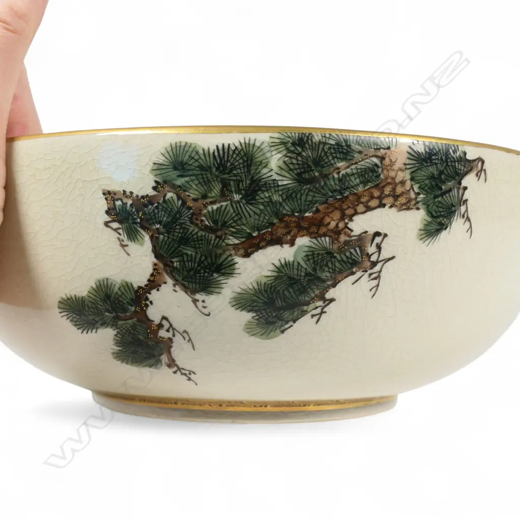 A rare Meiji period Satsuma bowl by Makuzu Kozan, Image 1++
