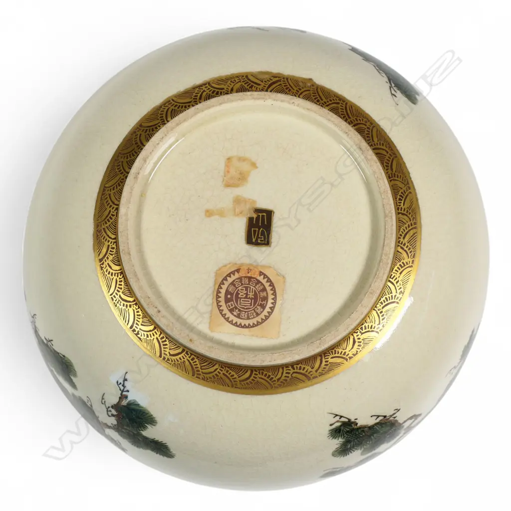 A rare Meiji period Satsuma bowl by Makuzu Kozan, Image 1++