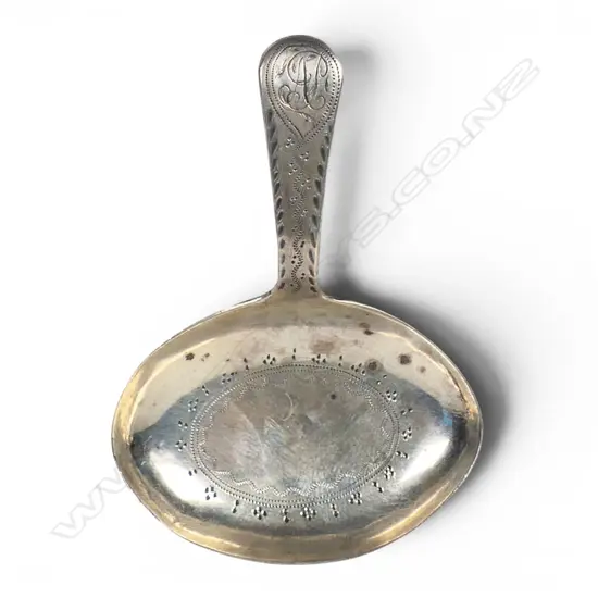 A George IV silver caddy spoon,