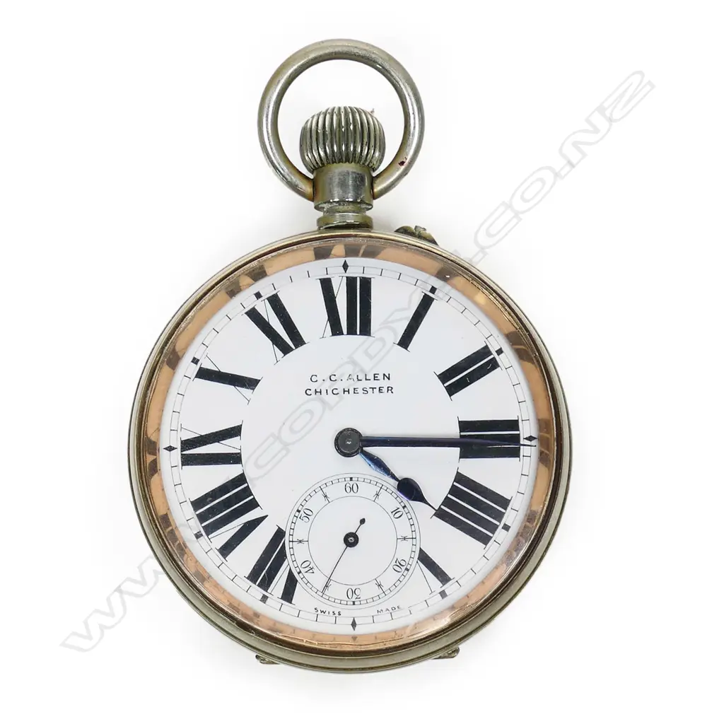 An Edwardian decorative silver fronted watch case, Image 1++