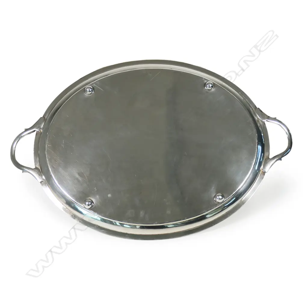 A large and impressive Victorian silver banquet tray, Image 1++