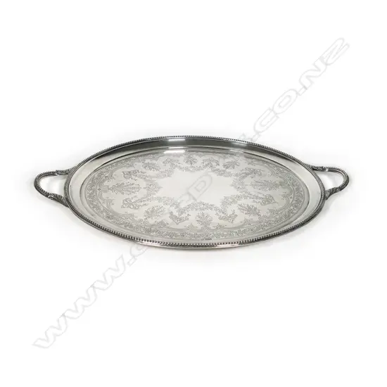A large and impressive Victorian silver banquet tray,