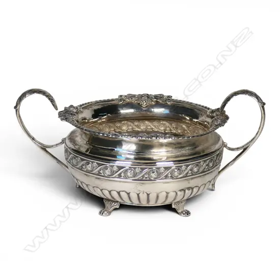 A George III Irish silver two handled sugar bowl,