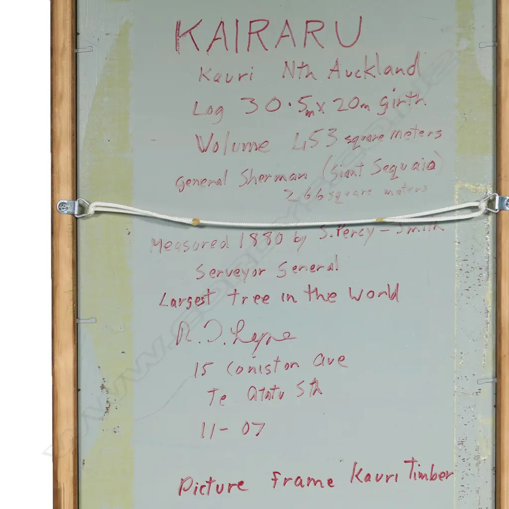 Richard (Dick) Lyne (NZ 1927-2014) 'Kairaru Kauri Nth Auckland', Image 1++