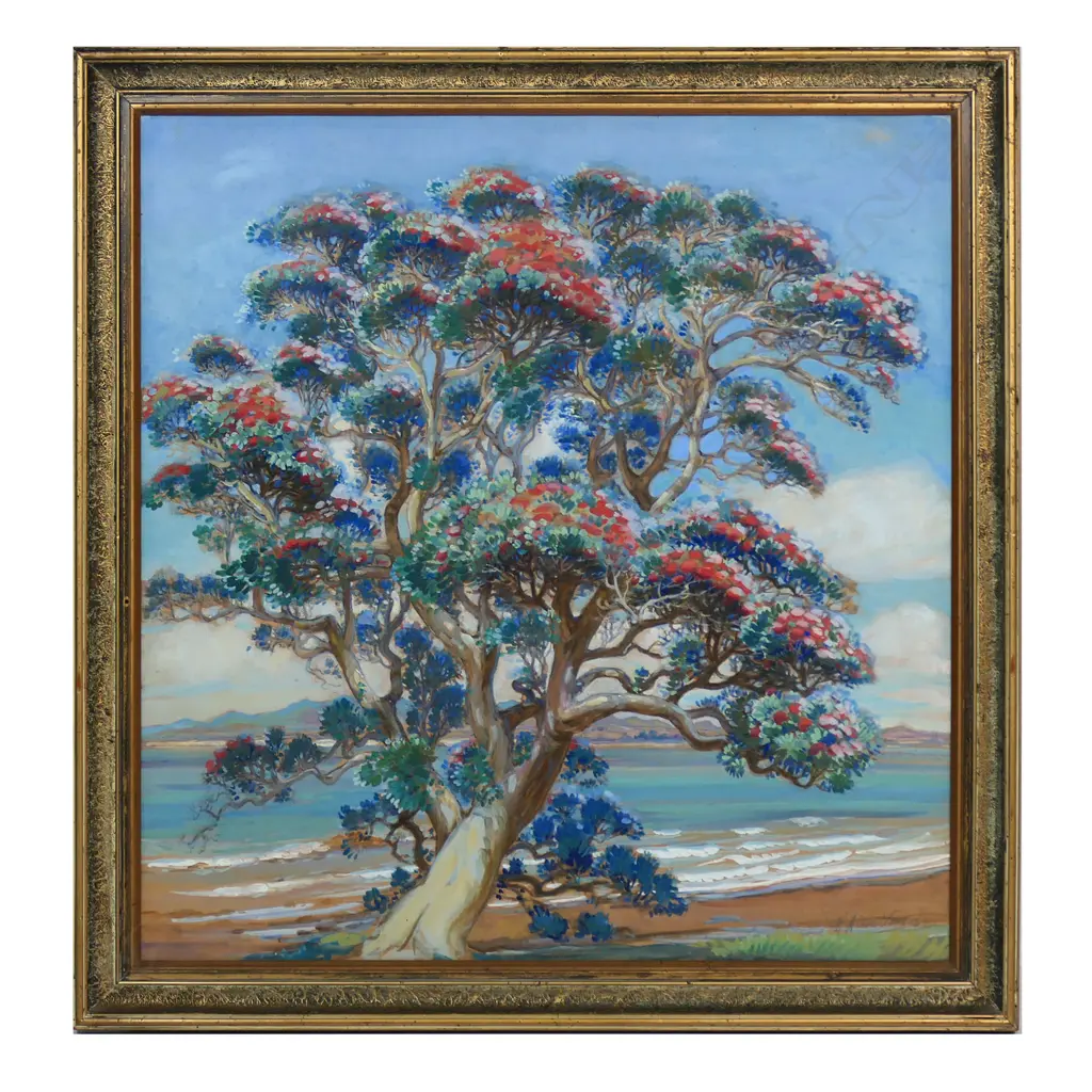 Kathleen (Kitty) Airini Vane (NZ 1891-1965) Coastal Pohutukawa 1942, Image 1++