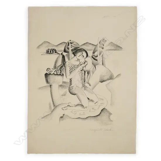Marguerite Thompson Zorach (USA 1887-1968) - Woman with Cat,