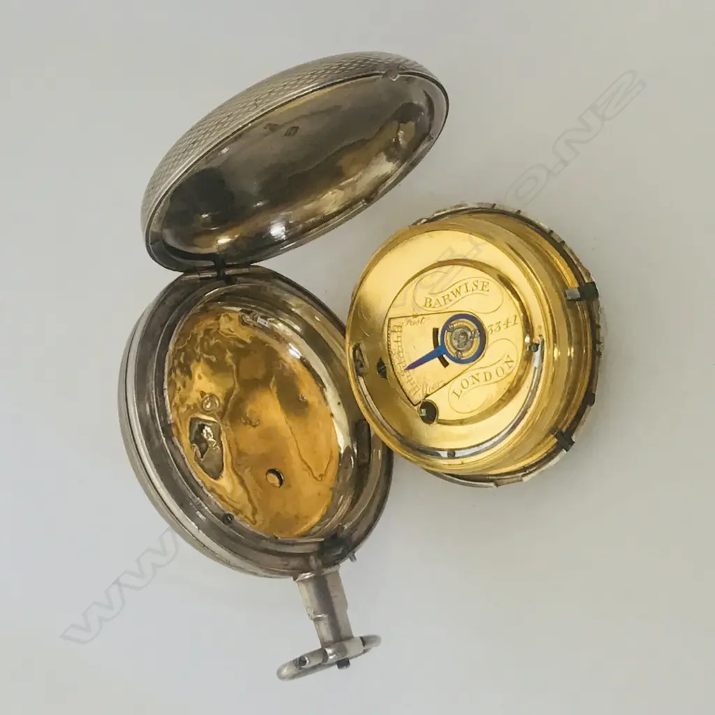 George III silver hunter pocket watch by Barwise of London, Image 1++