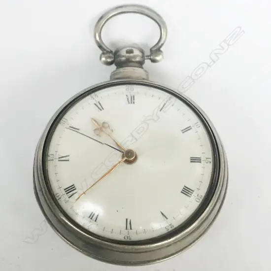 19thC silver pair case pocket watch by John Wightwick of London,