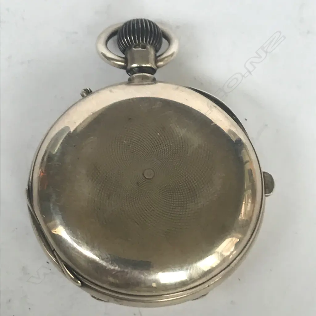 Edwardian silver hunter cased centre seconds chronograph pocket watch, Image 1++