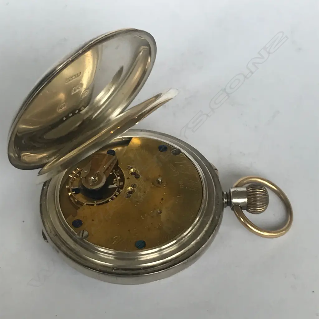 Late Victorian silver half hunter pocket watch, by J. W. Benson - London, Image 1++