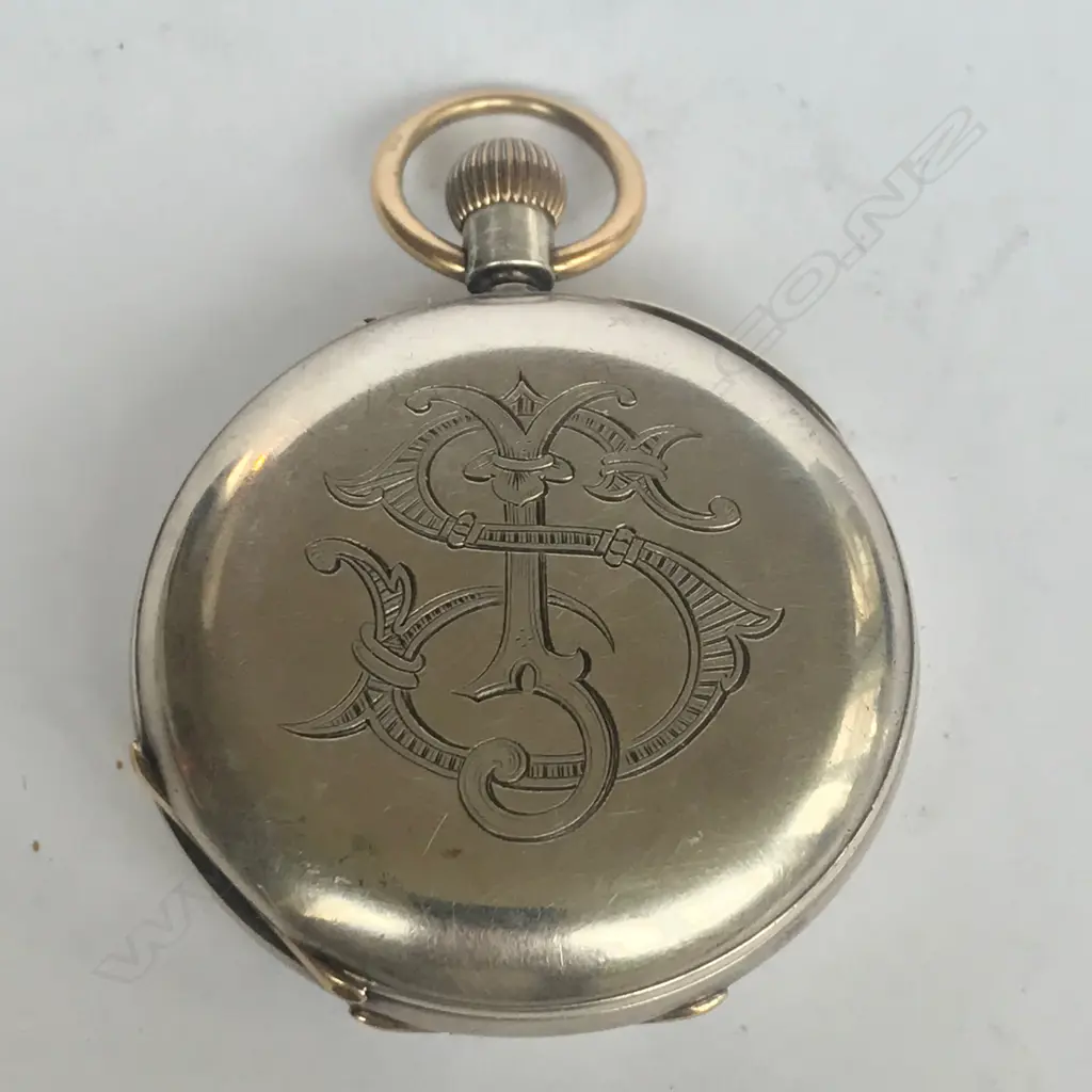 Late Victorian silver half hunter pocket watch, by J. W. Benson - London, Image 1++