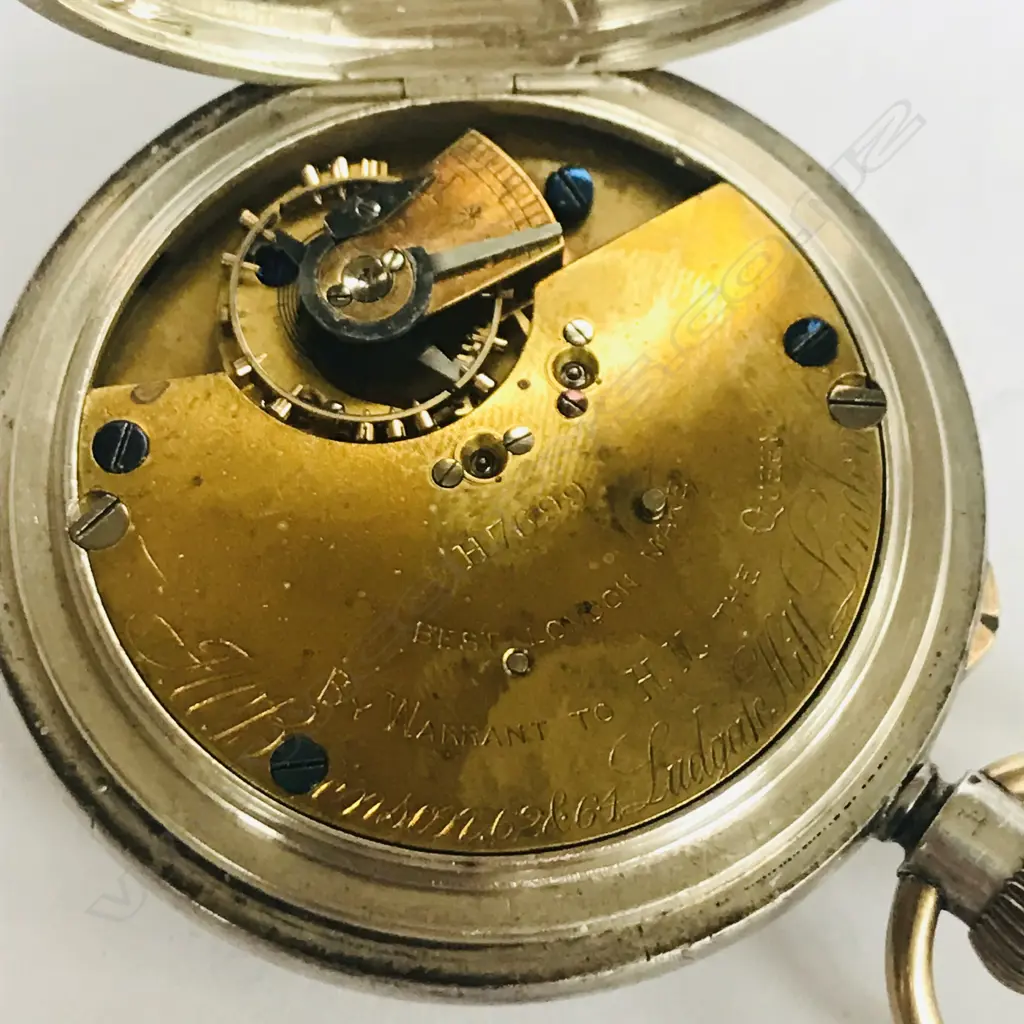 Late Victorian silver half hunter pocket watch, by J. W. Benson - London, Image 1++