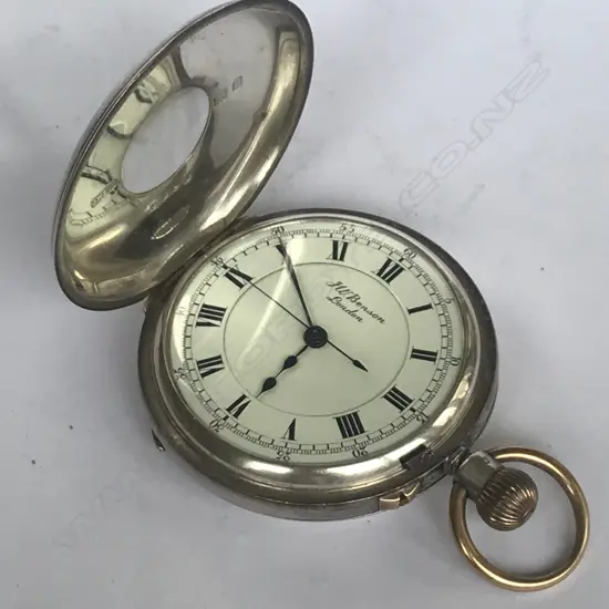 Late Victorian silver half hunter pocket watch, by J. W. Benson - London,