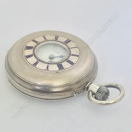 A Victorian silver deck / pocket watch in half hunter case hallmarked Chester 1879,