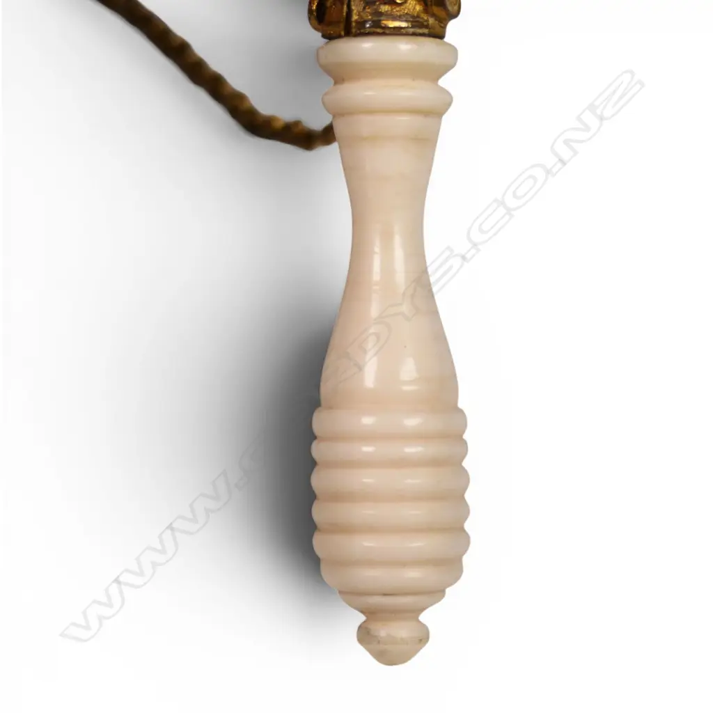 A Victorian gold plated and ivory handled posey holder, Image 1++