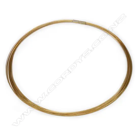 A 9ct gold multi-strand necklet,