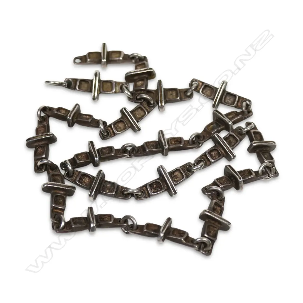 Juhls (Norwegian) vintage silver Sami-inspired necklace, Image 1++