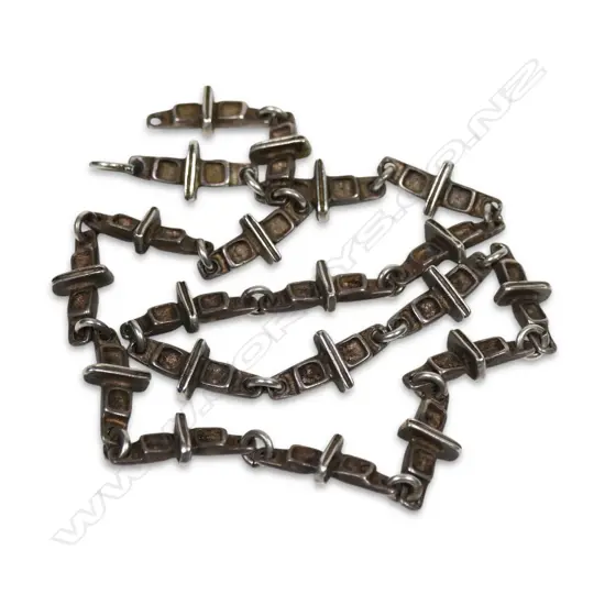 Juhls (Norwegian) vintage silver Sami-inspired necklace,