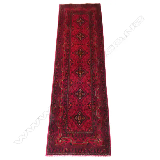 A hand-knotted Andkhoy runner,