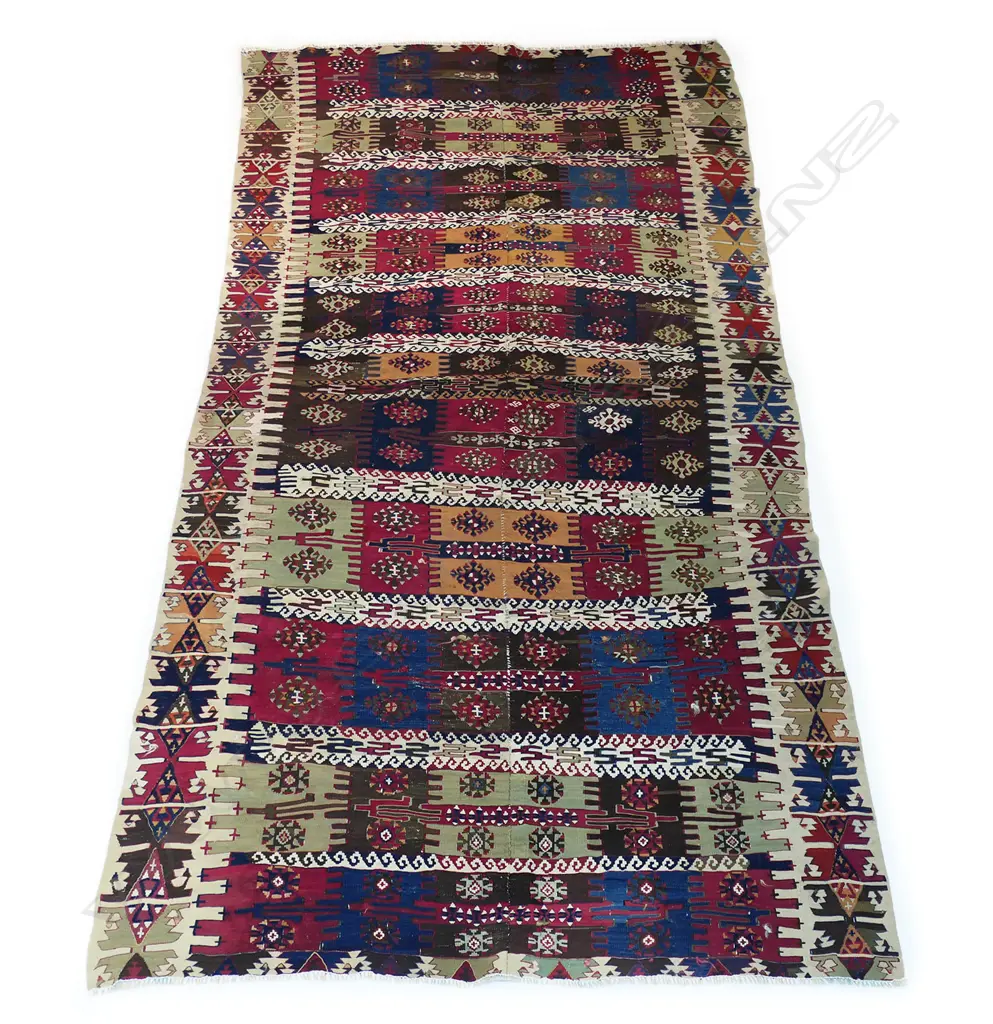 An old hand-woven Turkish kilim runner, Image 1++