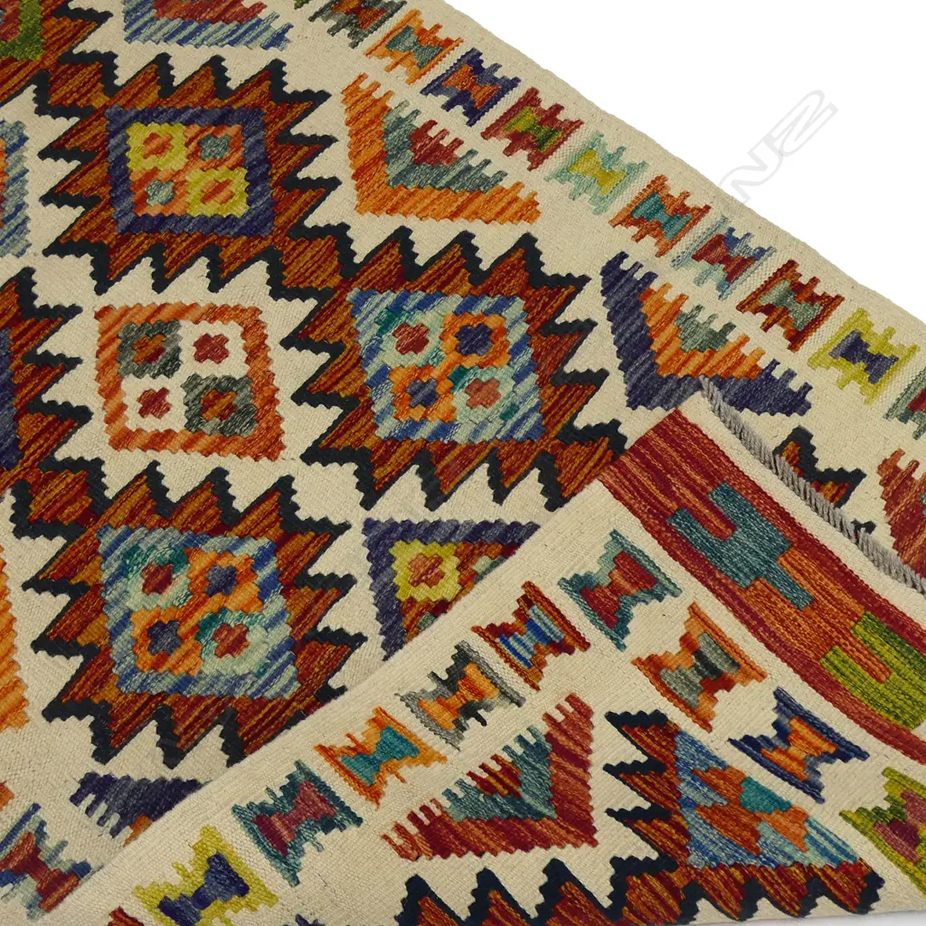 A hand-woven kilim runner, Image 1++
