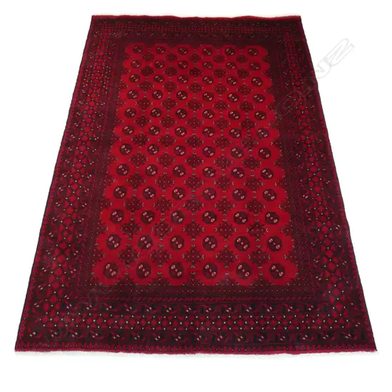 A hand-knotted Turkoman carpet,