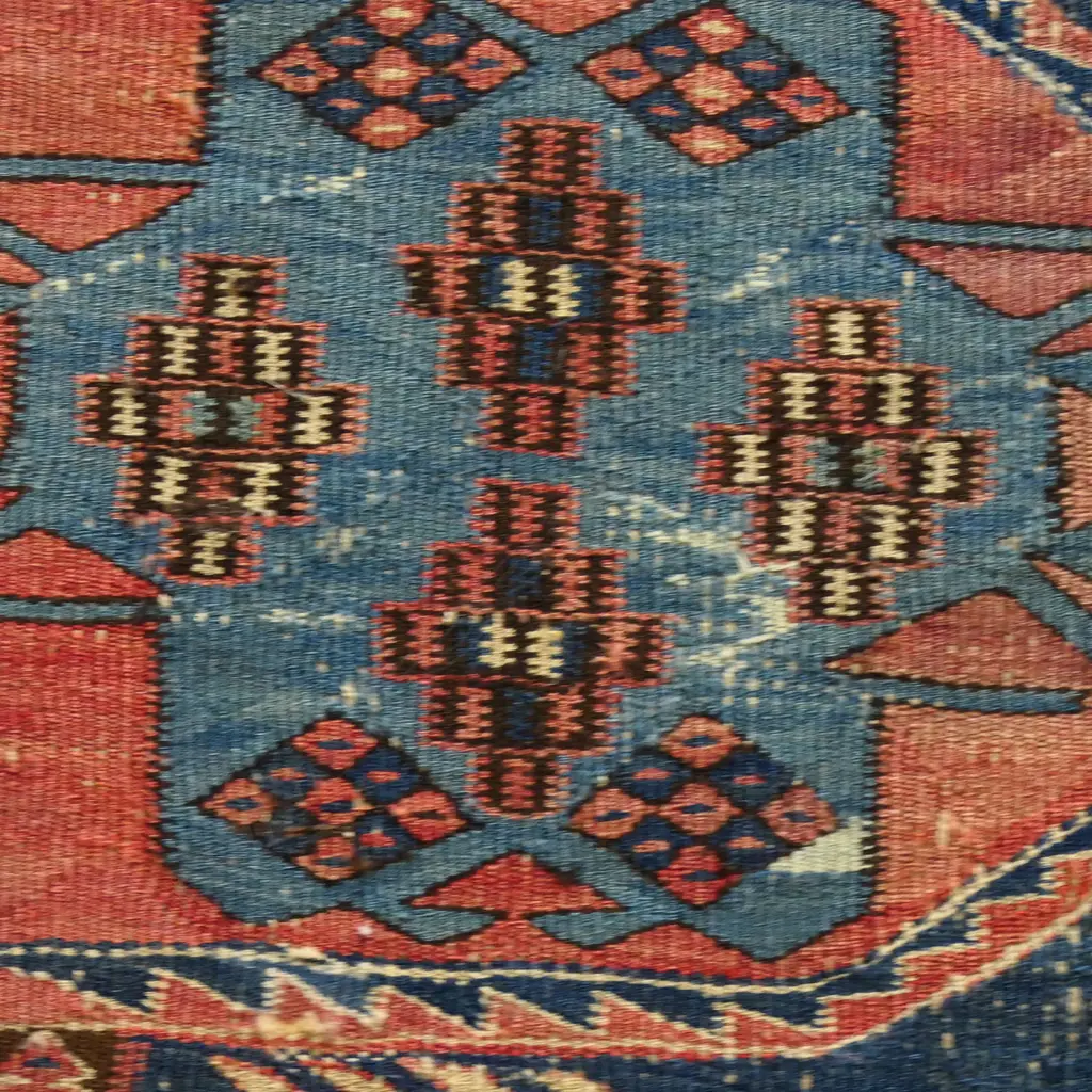 A good antique Iranian Qashqai Lori all-wool kilim tent runner, Image 1++