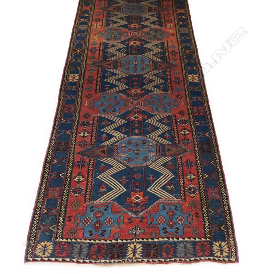 A good antique Iranian Qashqai Lori all-wool kilim tent runner,