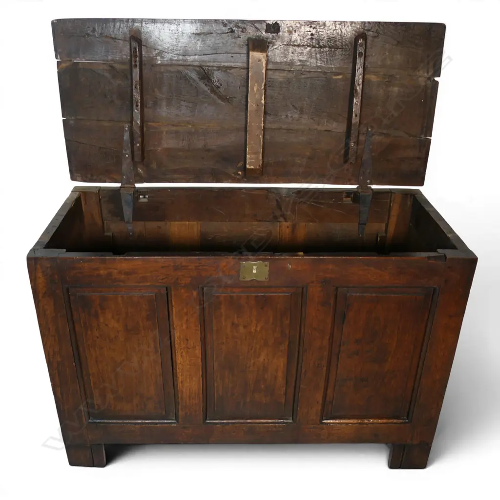 A George III oak coffer, Image 1++