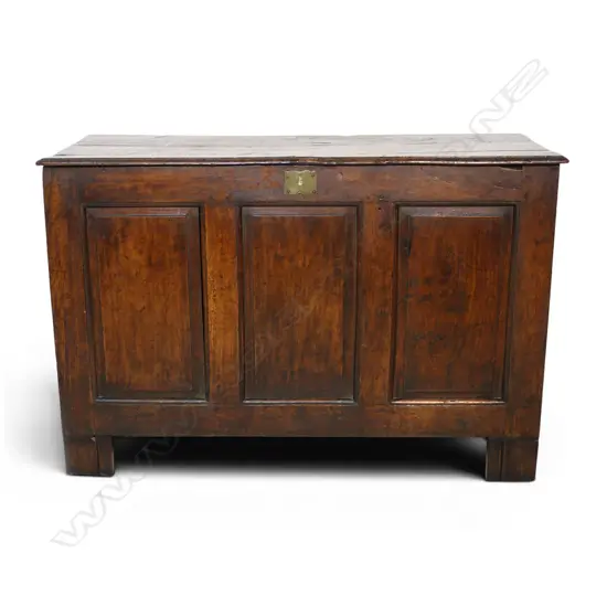 A George III oak coffer,