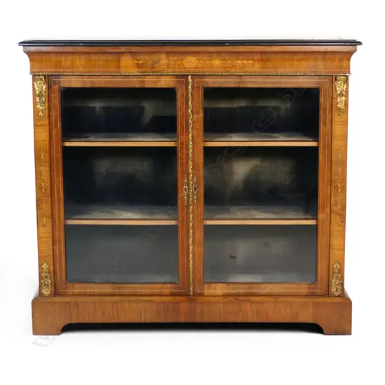 A Victorian walnut pier cabinet,