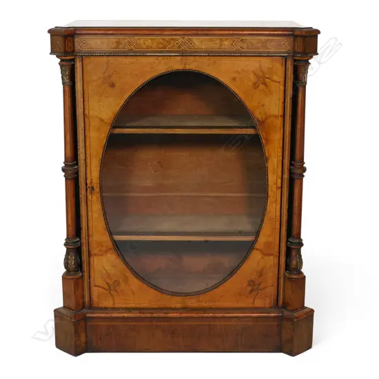 A Victorian walnut pier cabinet,