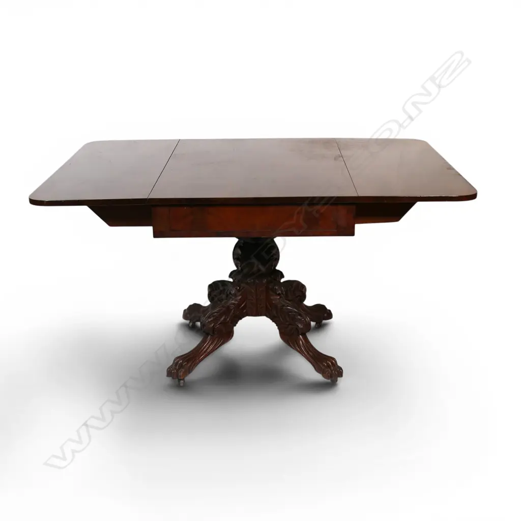 A Victorian mahogany drop leaf table, Image 1++