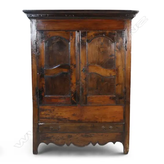 A 19thC French oak country armoire,