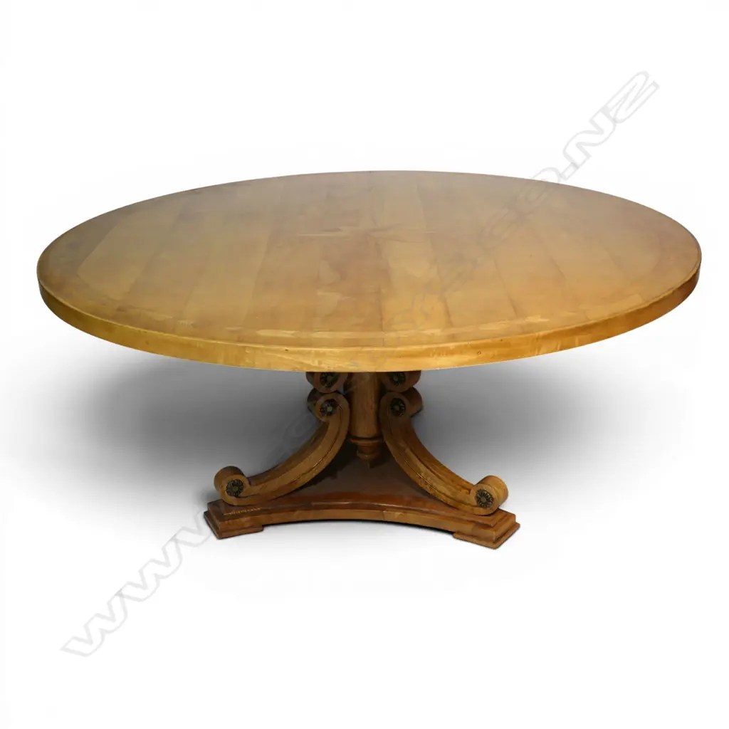 A Trilogy (Australia) designer fruitwood dining table, Image 1++