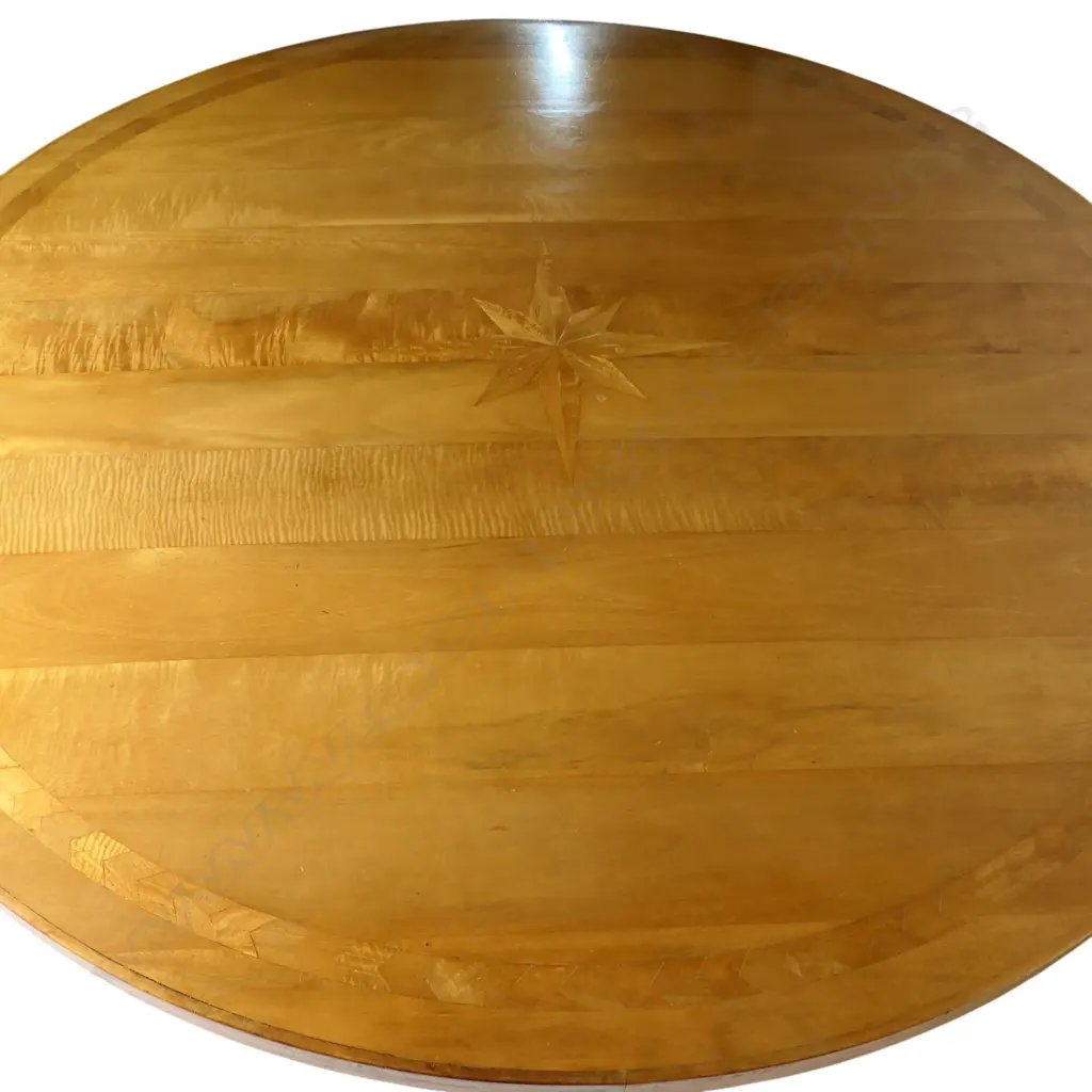 A Trilogy (Australia) designer fruitwood dining table, Image 1++