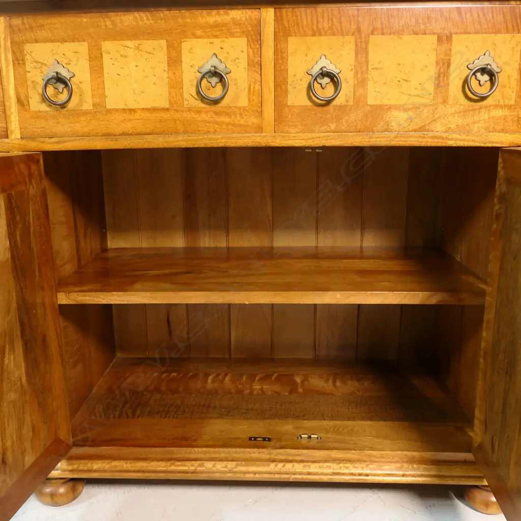 A Trilogy (Australia) designer fruitwood inlaid sideboard, Image 1++