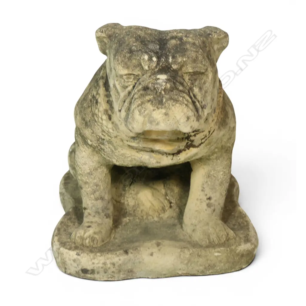 A classical Church Stone Bulldog garden ornament, Image 1++