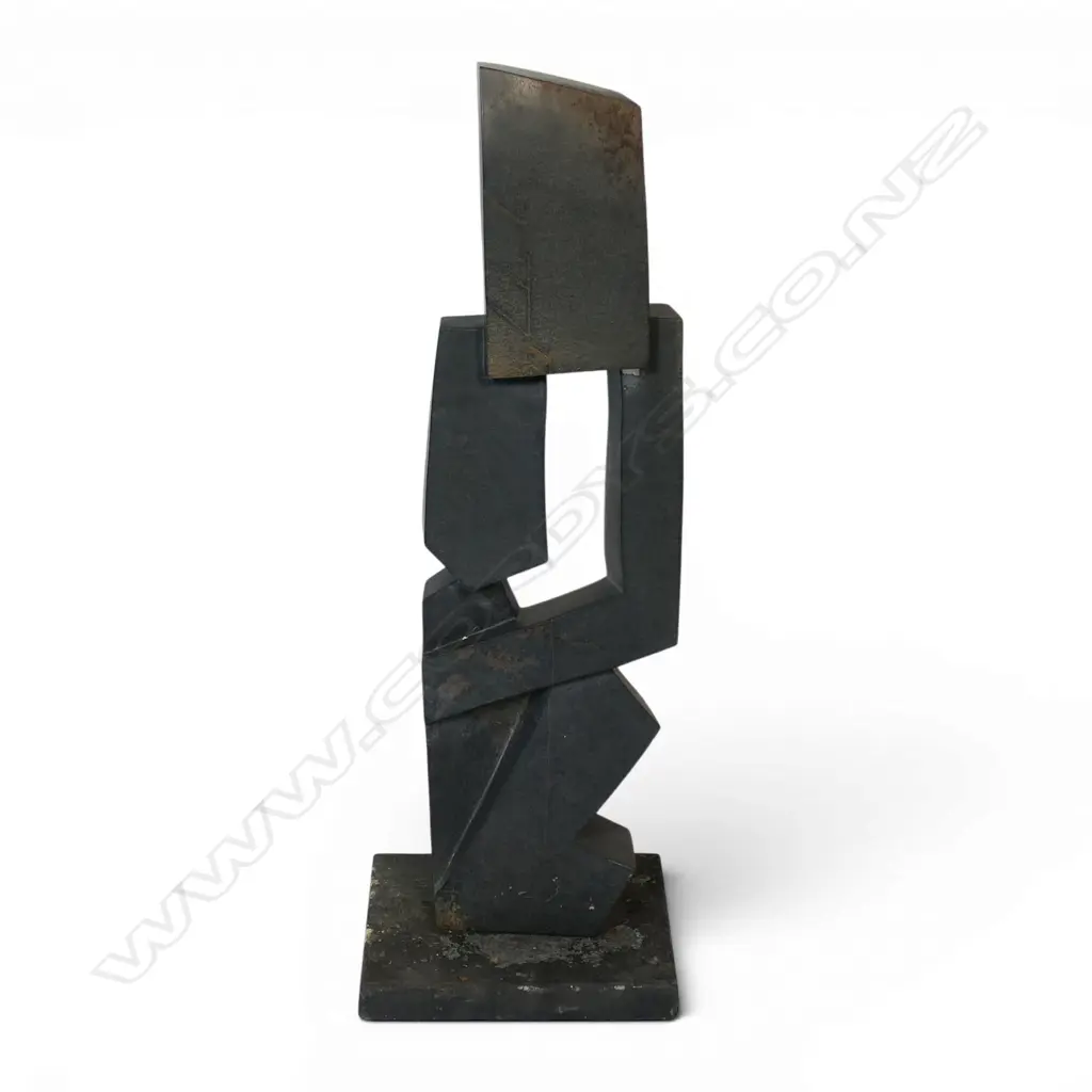 A modernist carved stone figural sculpture, Image 1++