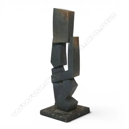 A modernist carved stone figural sculpture,