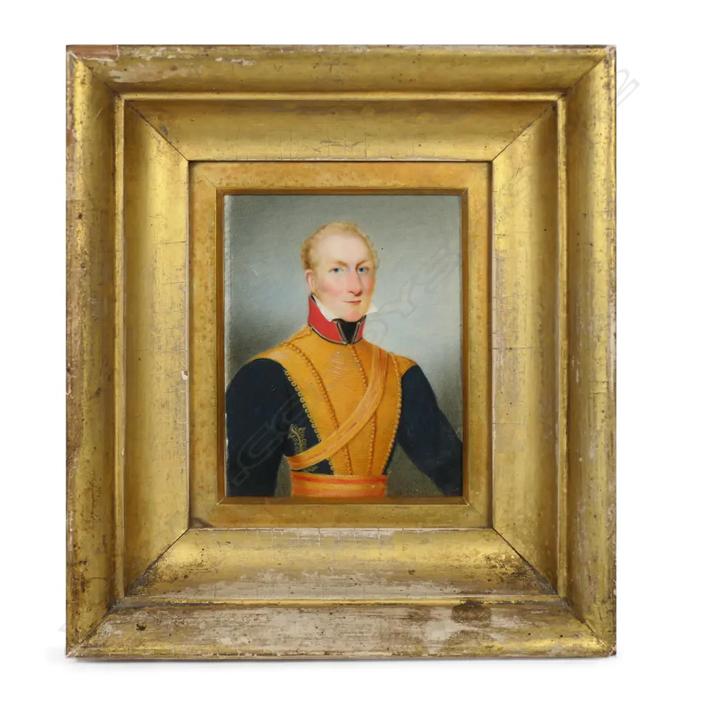 An early 19thC hand painted portrait, Image 1++
