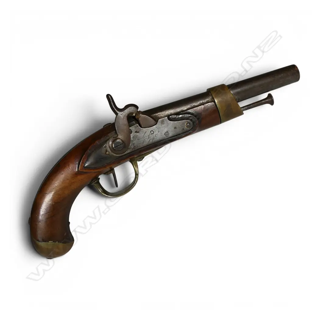 19thC French Maubeuge cavalry pistol, Image 1++