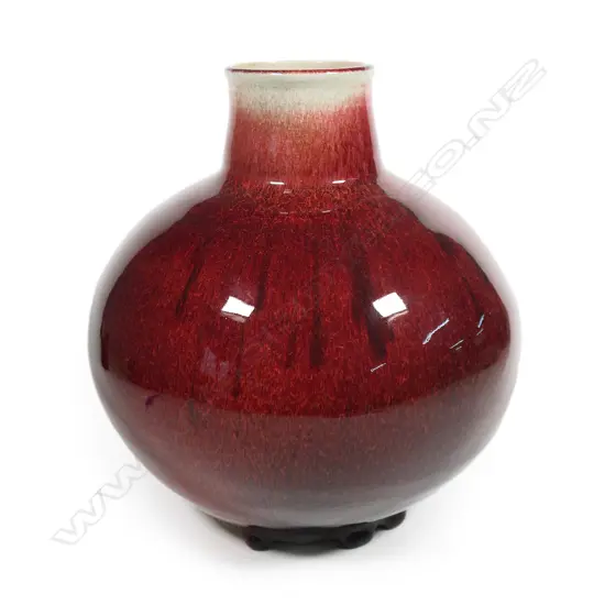 Nick Brandon rich copper red vase,