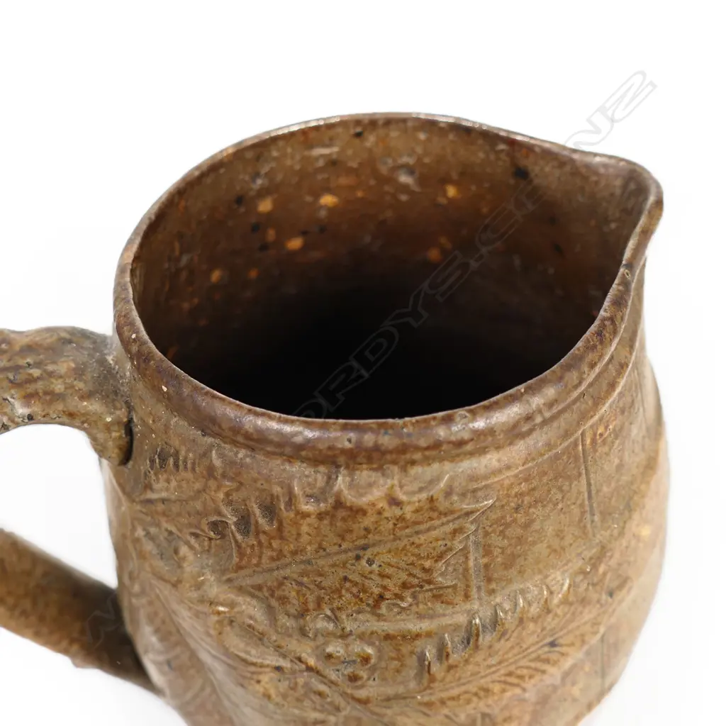 1901 inscribed salt glazed barrel form jug (possibly colonial), Image 1++