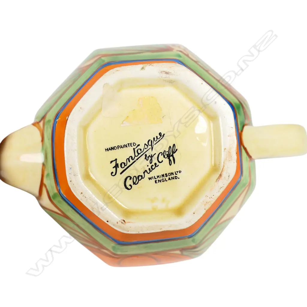 Clarice Cliff Fantasque 'Orange Lily' small Athens shape teapot, Image 1++