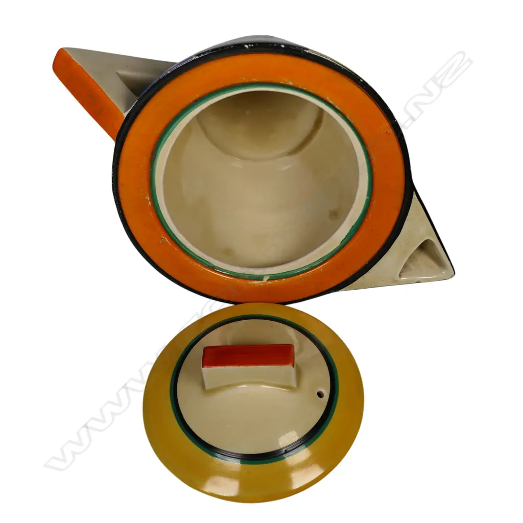 Clarice Cliff Bizarre conical shape teapot, Image 1++